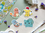 Pokemon Starter Pack Stickers