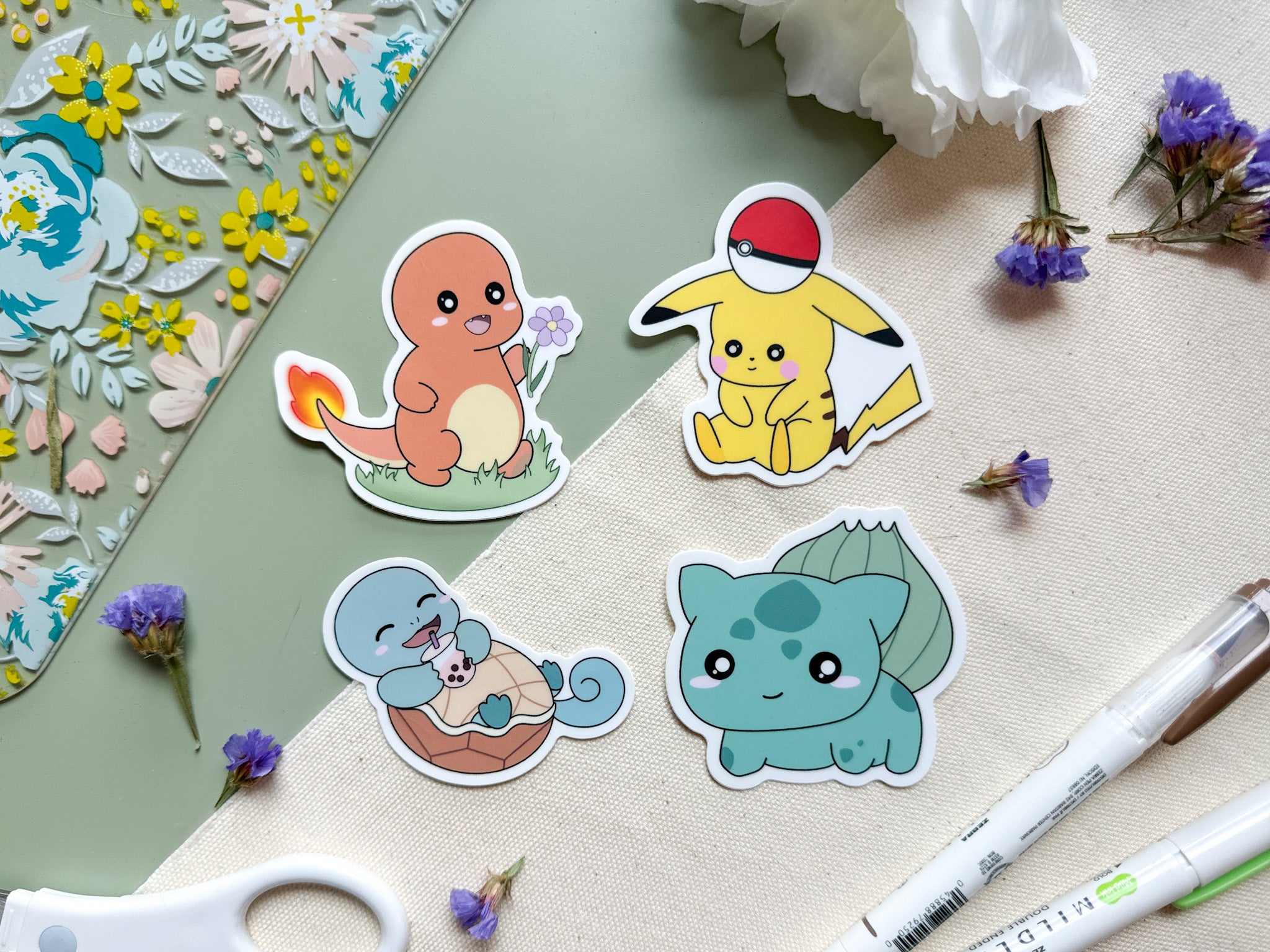 Pokemon Starter Pack Stickers