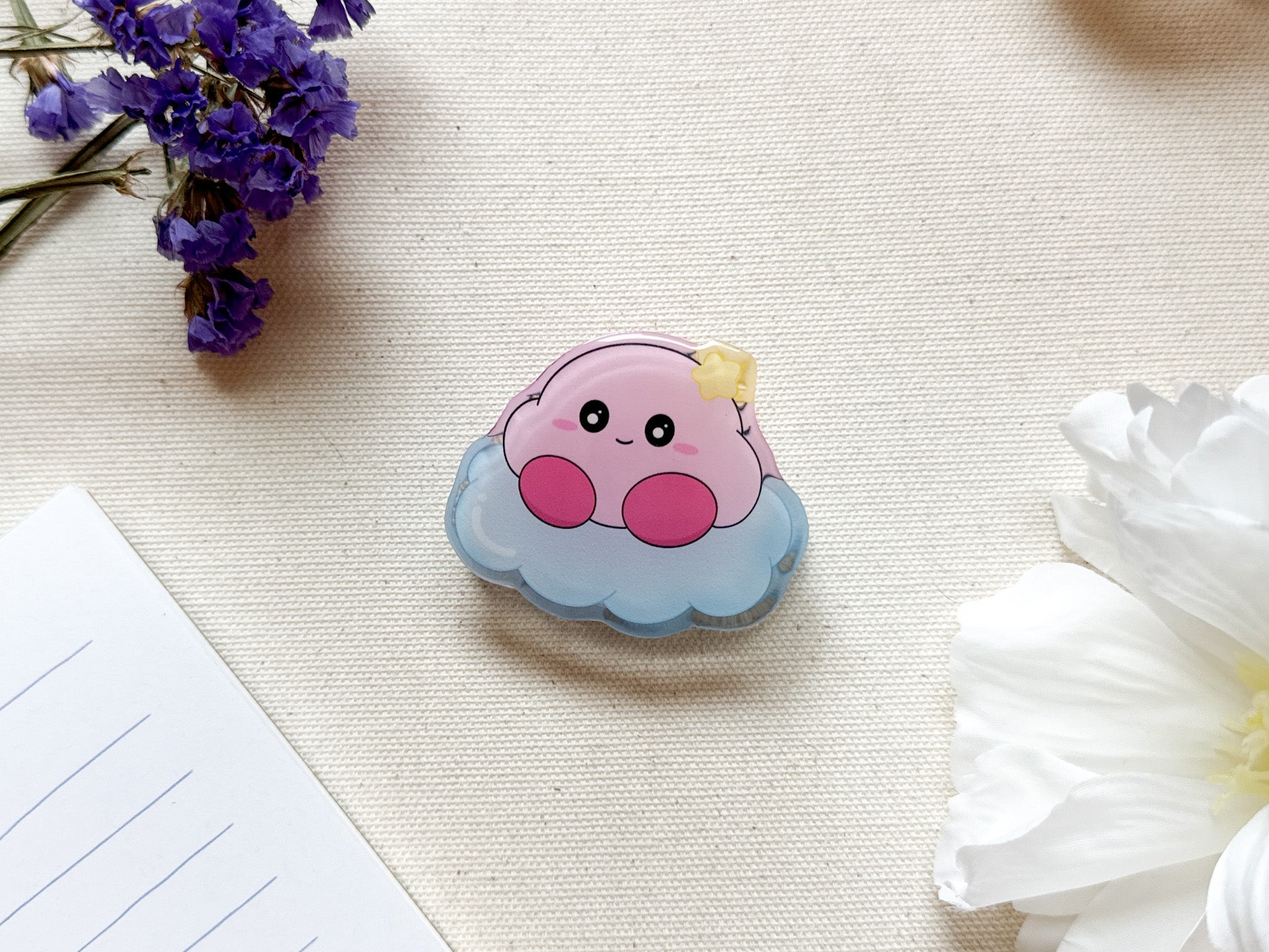 Cloud Kirby Acrylic Clip