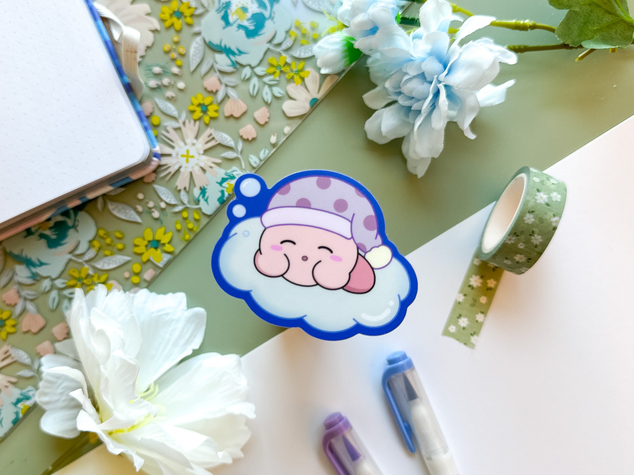 Sleepy Kirby Sticker