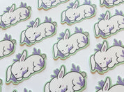 Sleepy Lavender Bunny Sticker