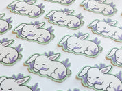 Sleepy Lavender Bunny Sticker