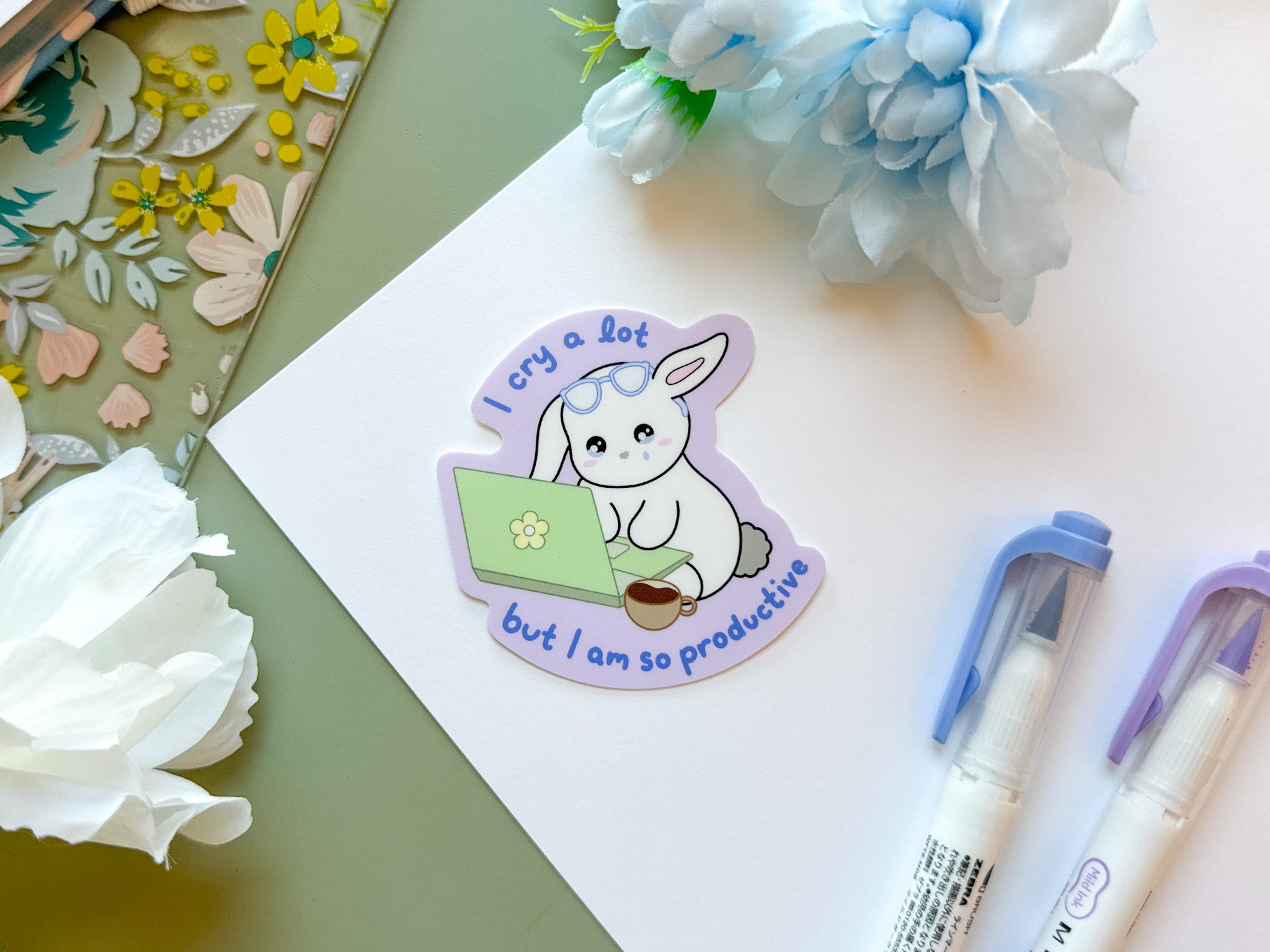 Productive Bunny Sticker