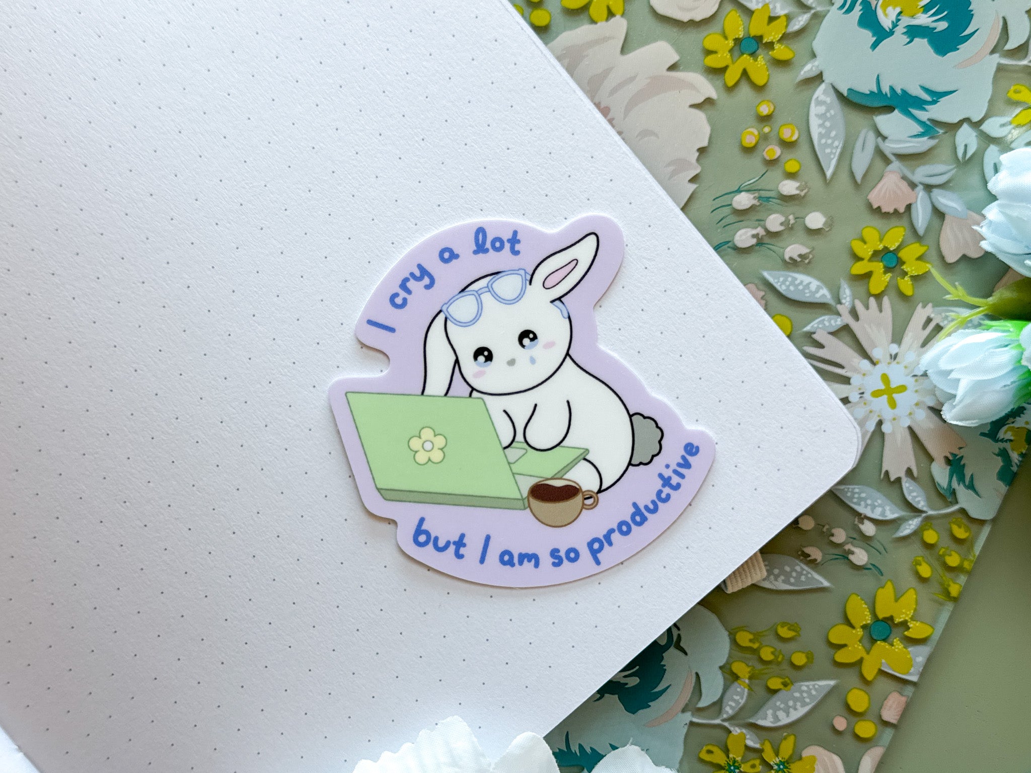 Productive Bunny Sticker