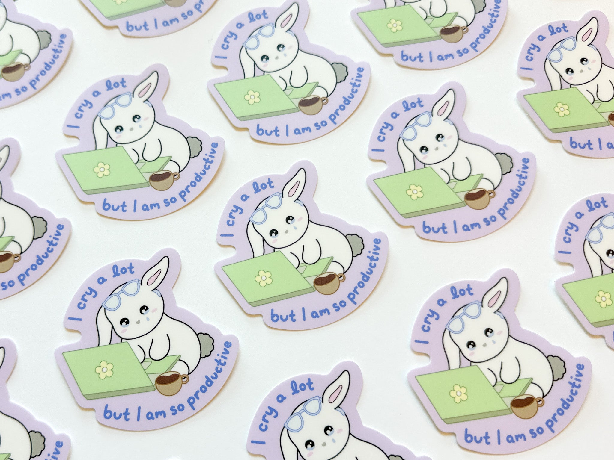 Productive Bunny Sticker