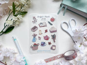 Cozy Time Waterproof Sticker Sheet