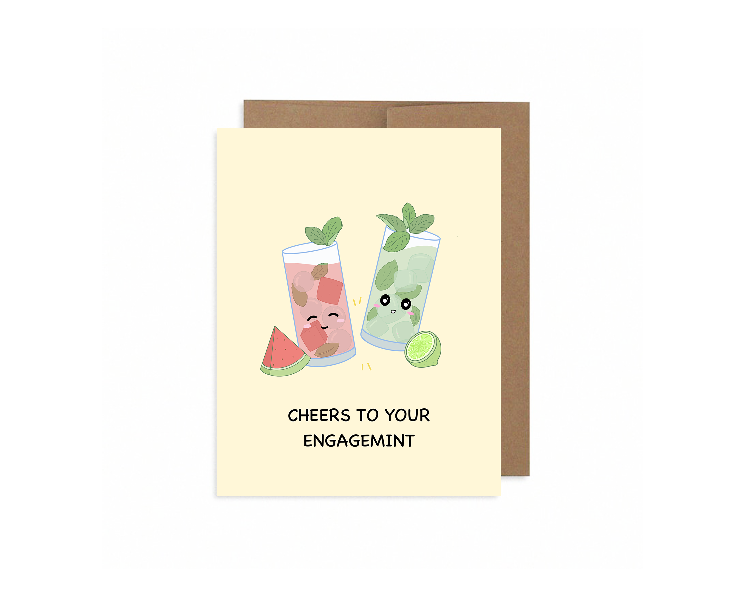 Cheers to Your Engagemint | Engagement Card