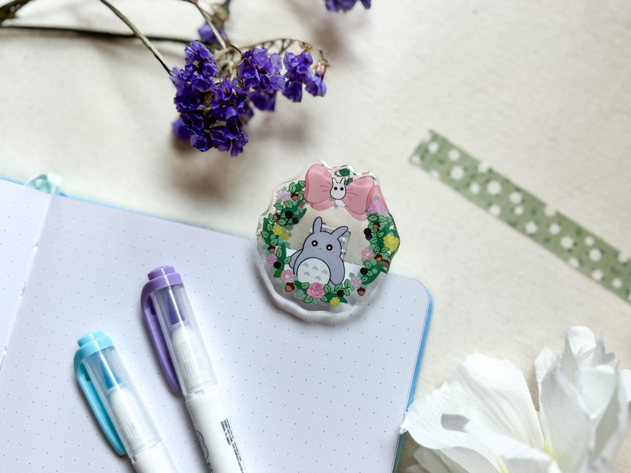 Totoro Wreath Acrylic Clip