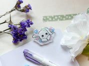 Flower Bunny Acrylic Clip