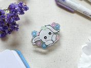 Flower Bunny Magnet Clip