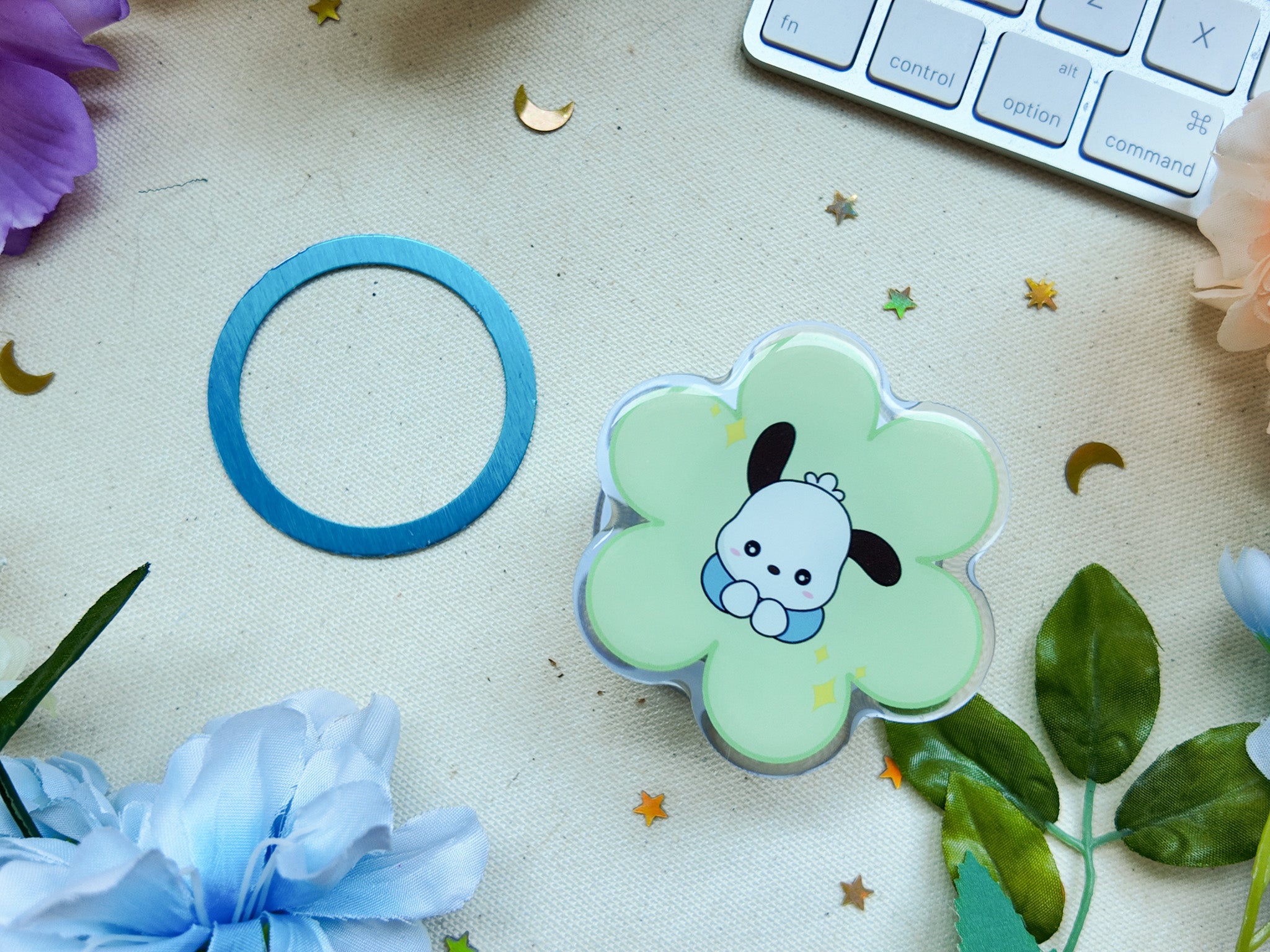 Flower Puppy Magnetic Phone Grip