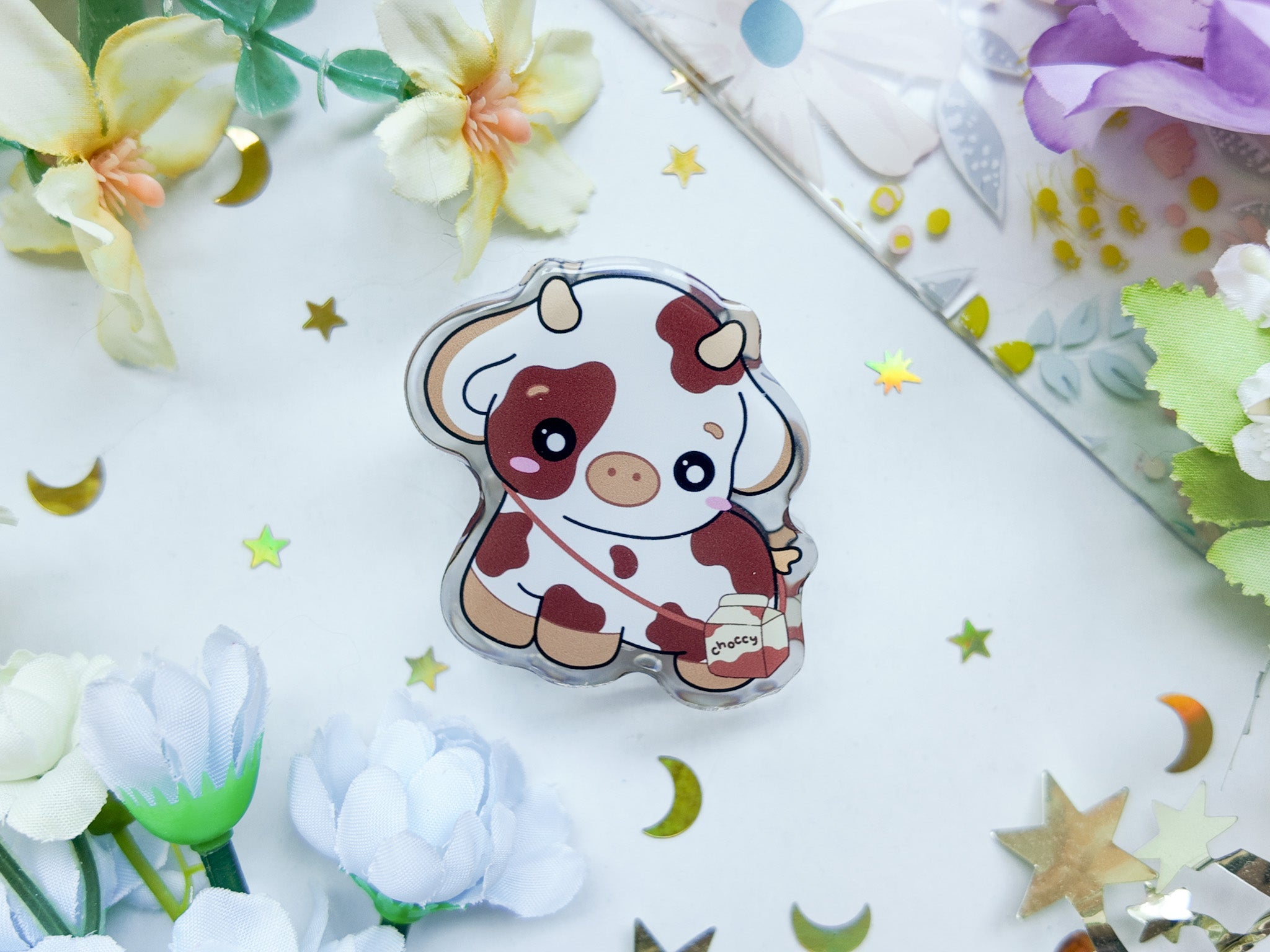 Chocolate Cow Magnet Clip