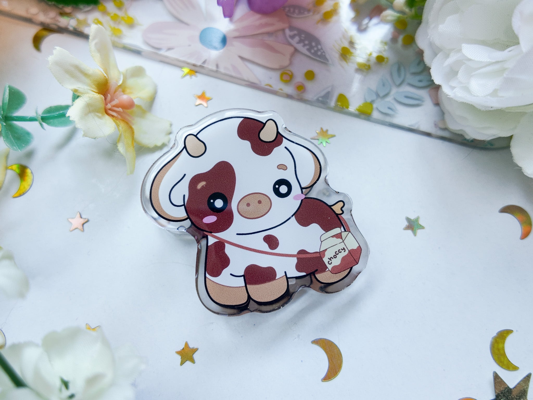 Chocolate Cow Magnet Clip
