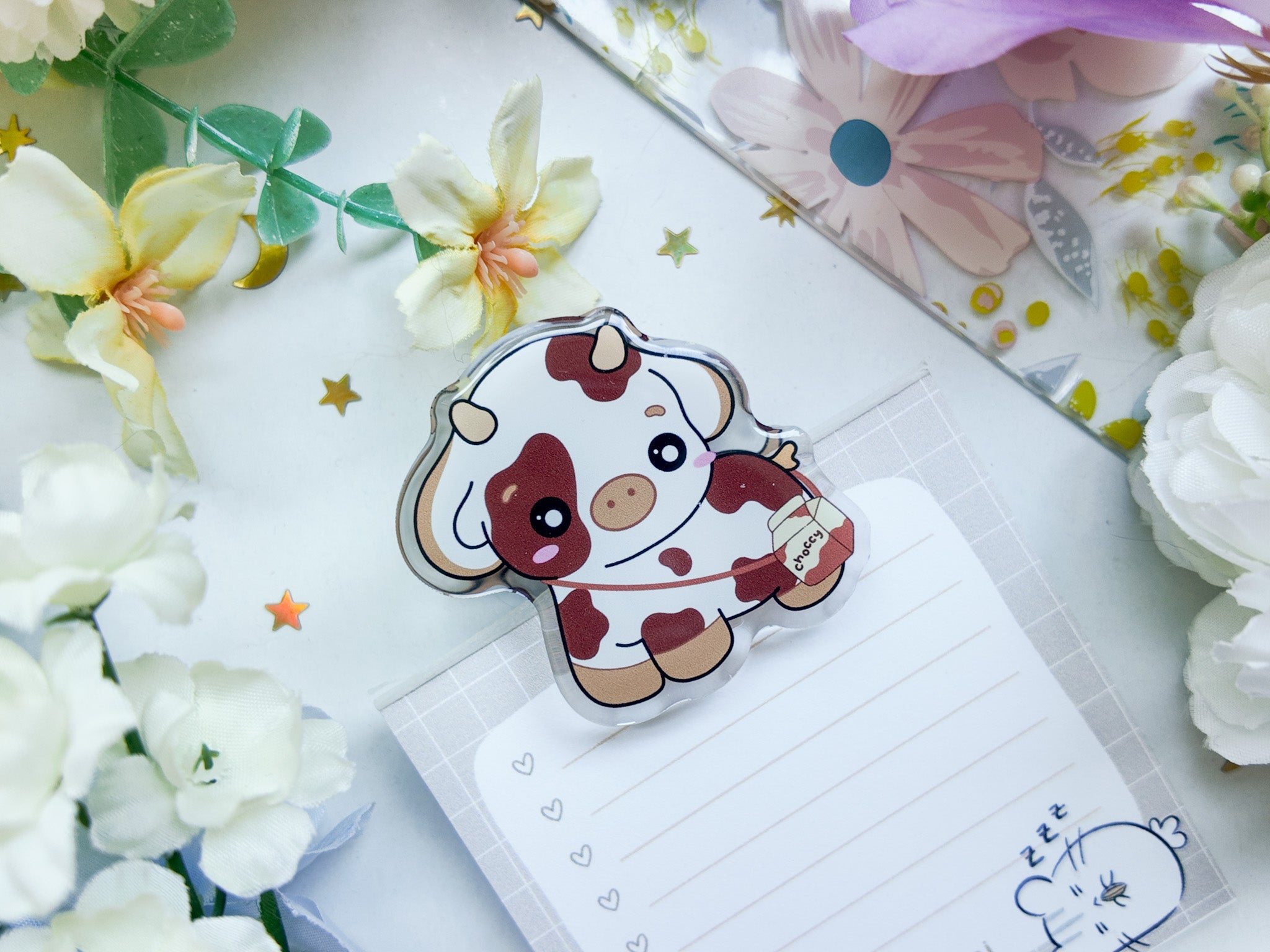 Chocolate Cow Magnet Clip