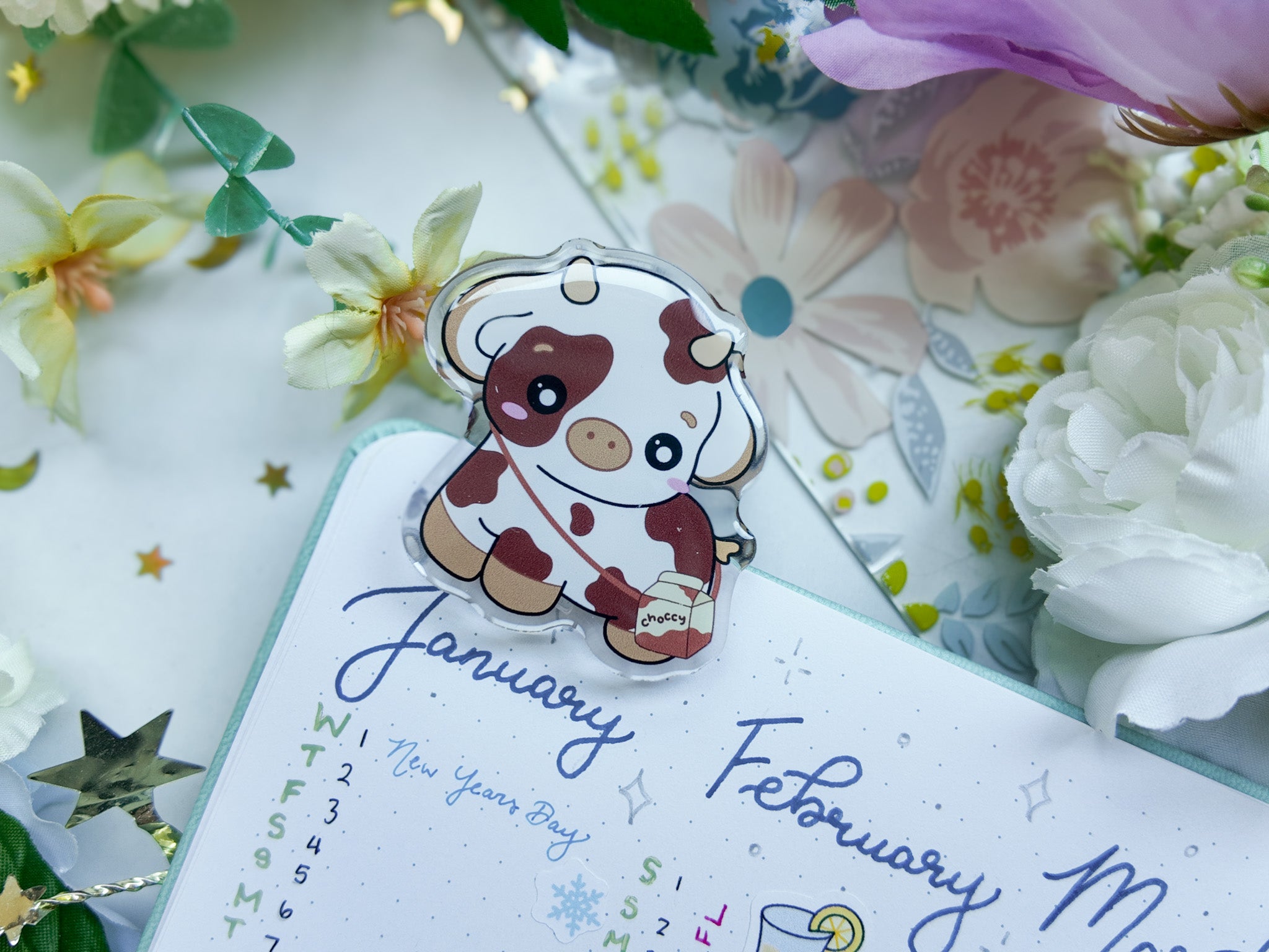 Chocolate Cow Magnet Clip