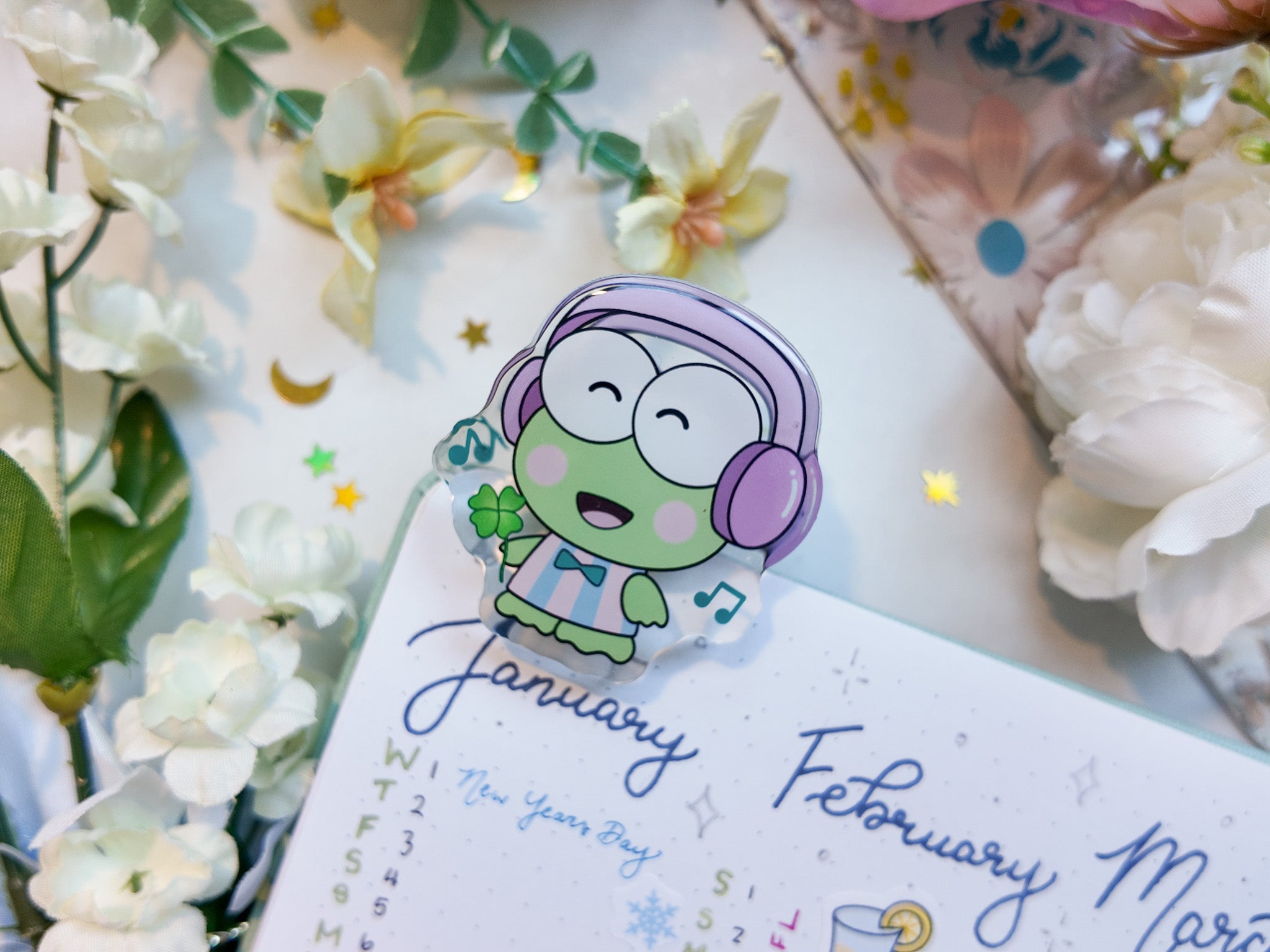 Keroppi Music Magnet Clip