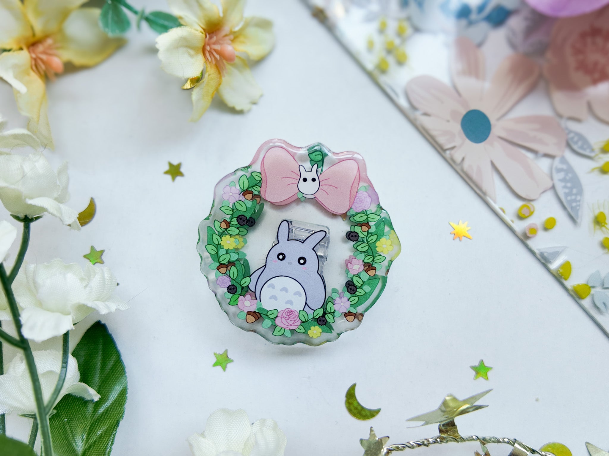 Totoro Wreath Magnet Clip