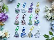 Flower Bunny Key Charm