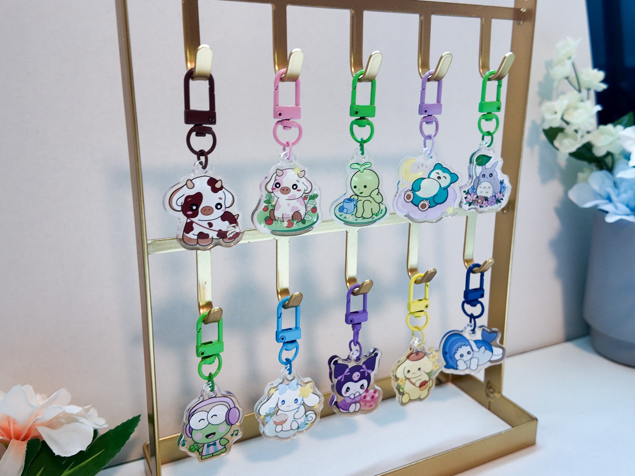 Totoro Flowers Key Charm
