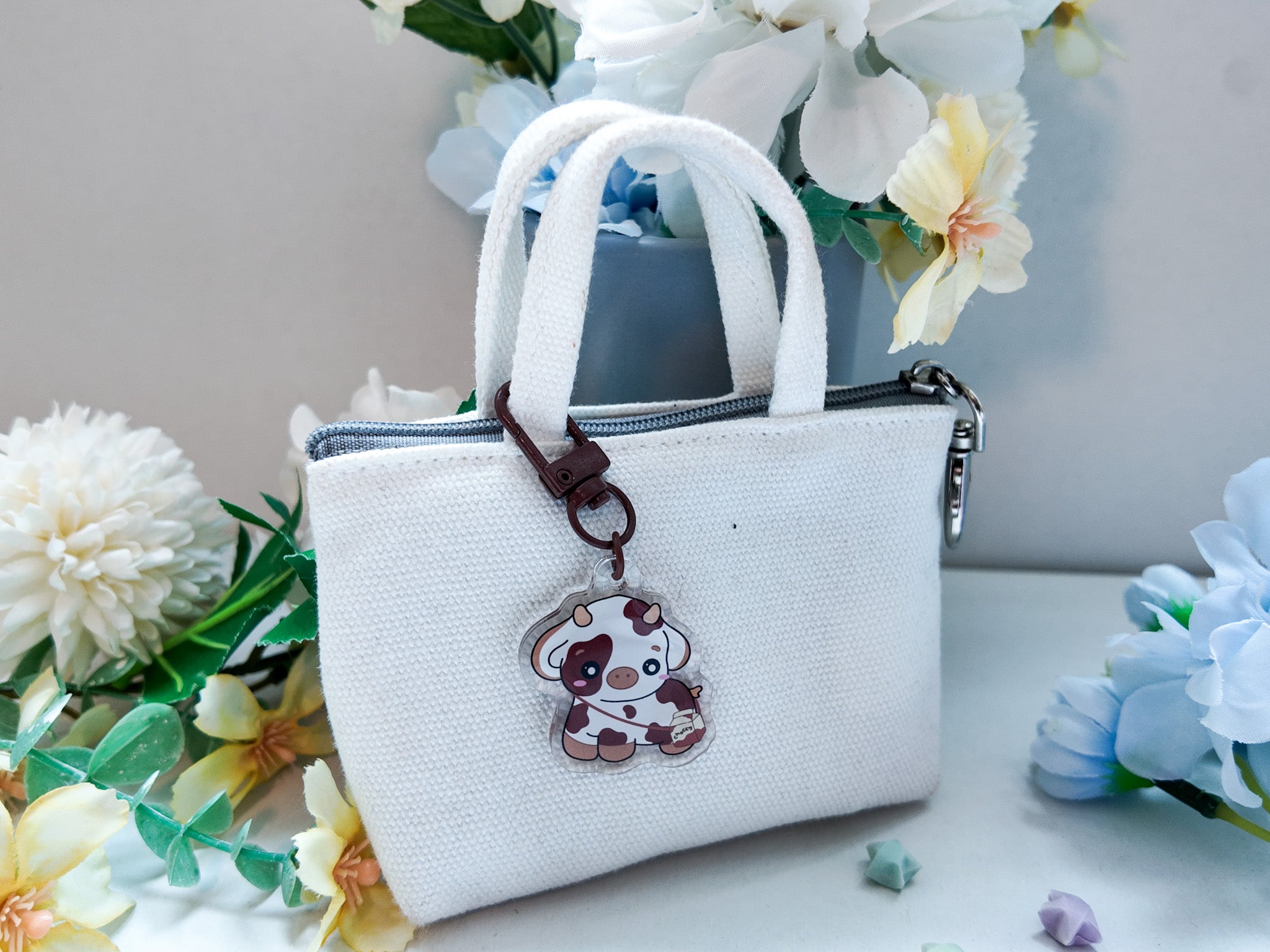 Chocolate Cow Key Charm