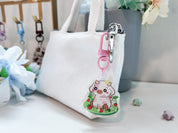 Strawberry Cow Key Charm