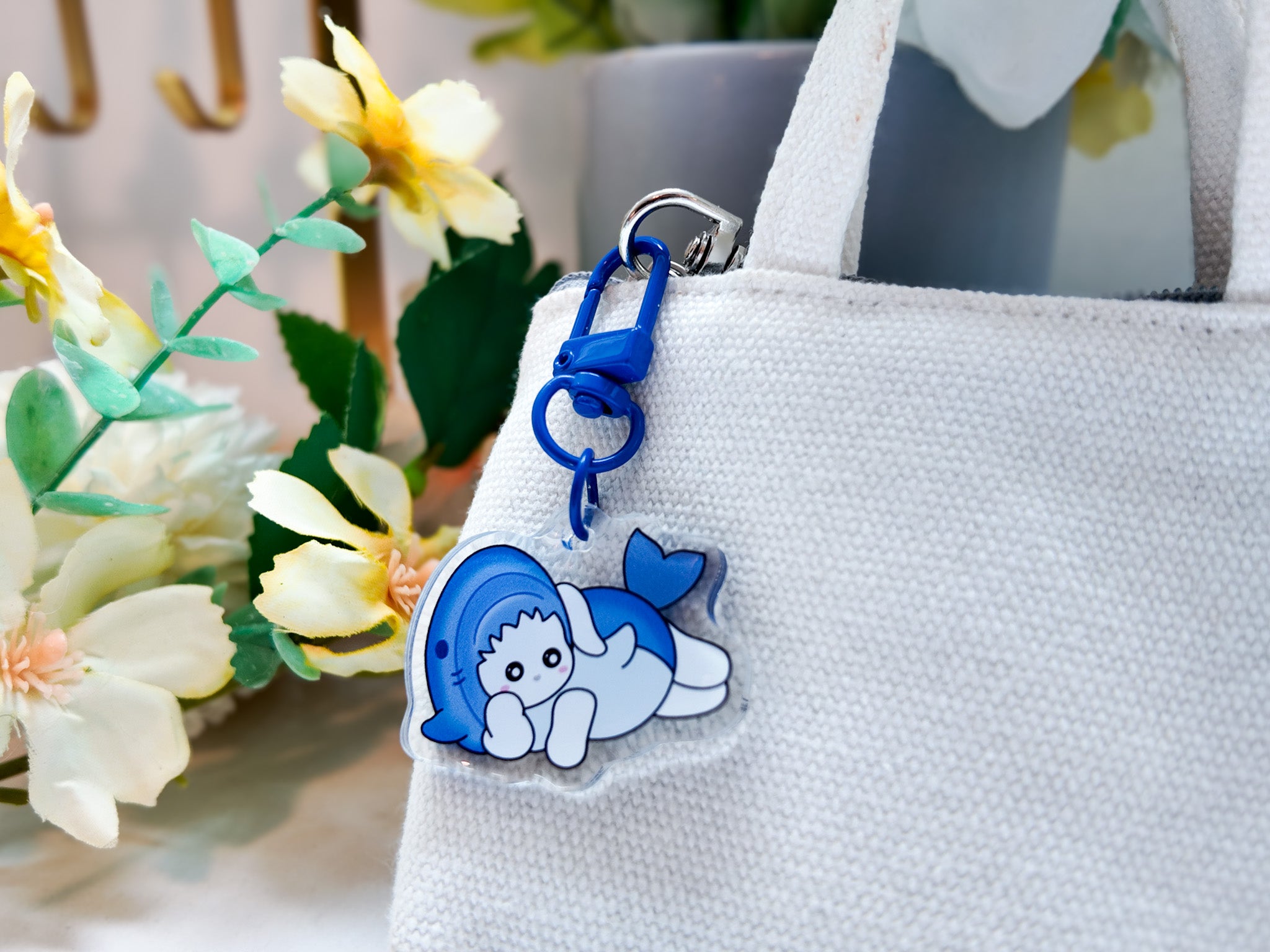 Shark Bunny Key Charm