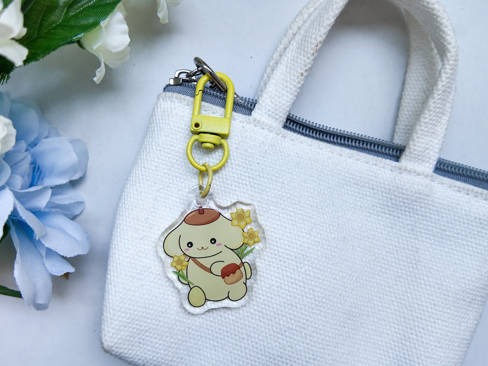 Pompompurin Daffodil Key Charm
