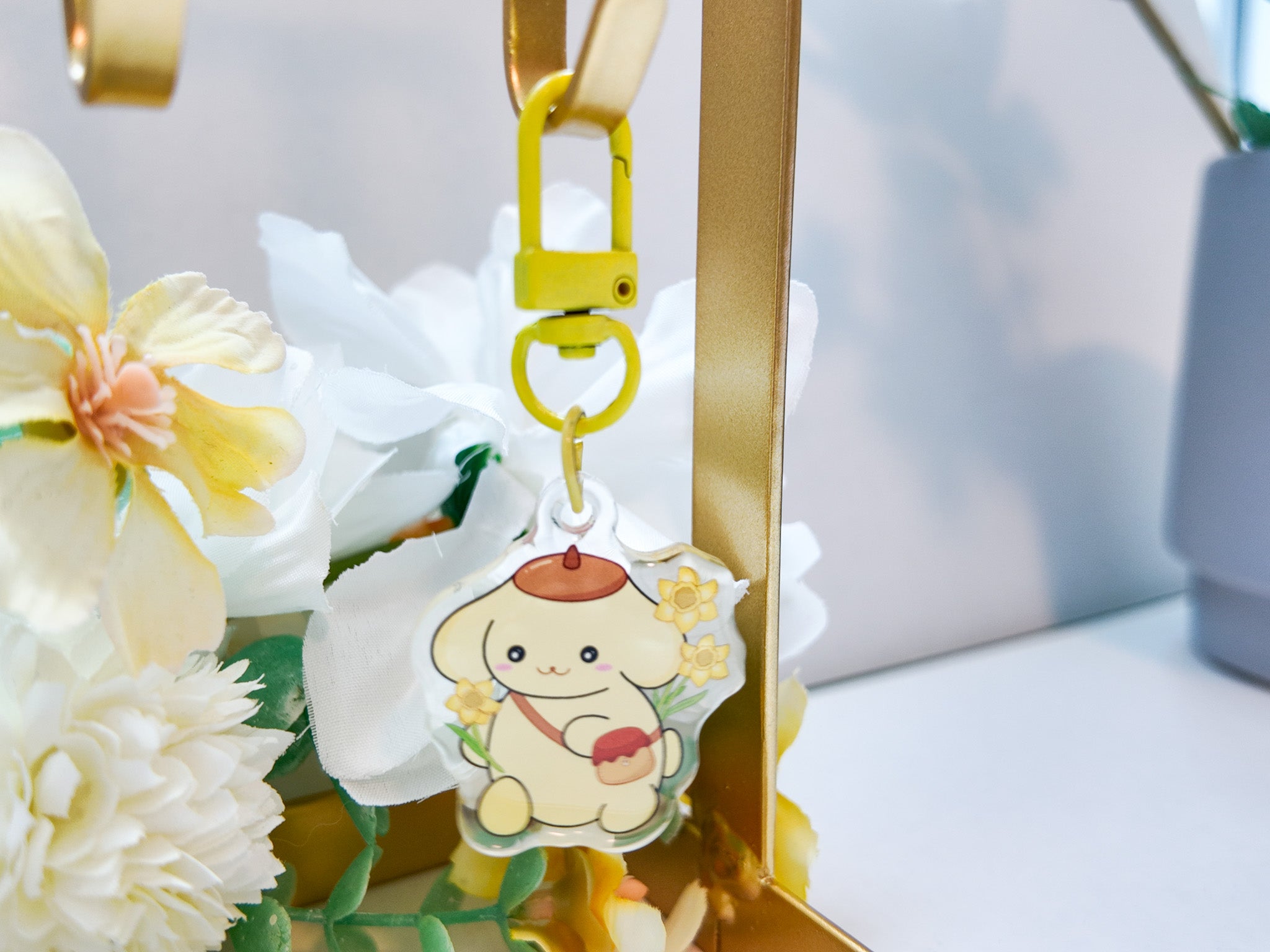 Pompompurin Daffodil Key Charm