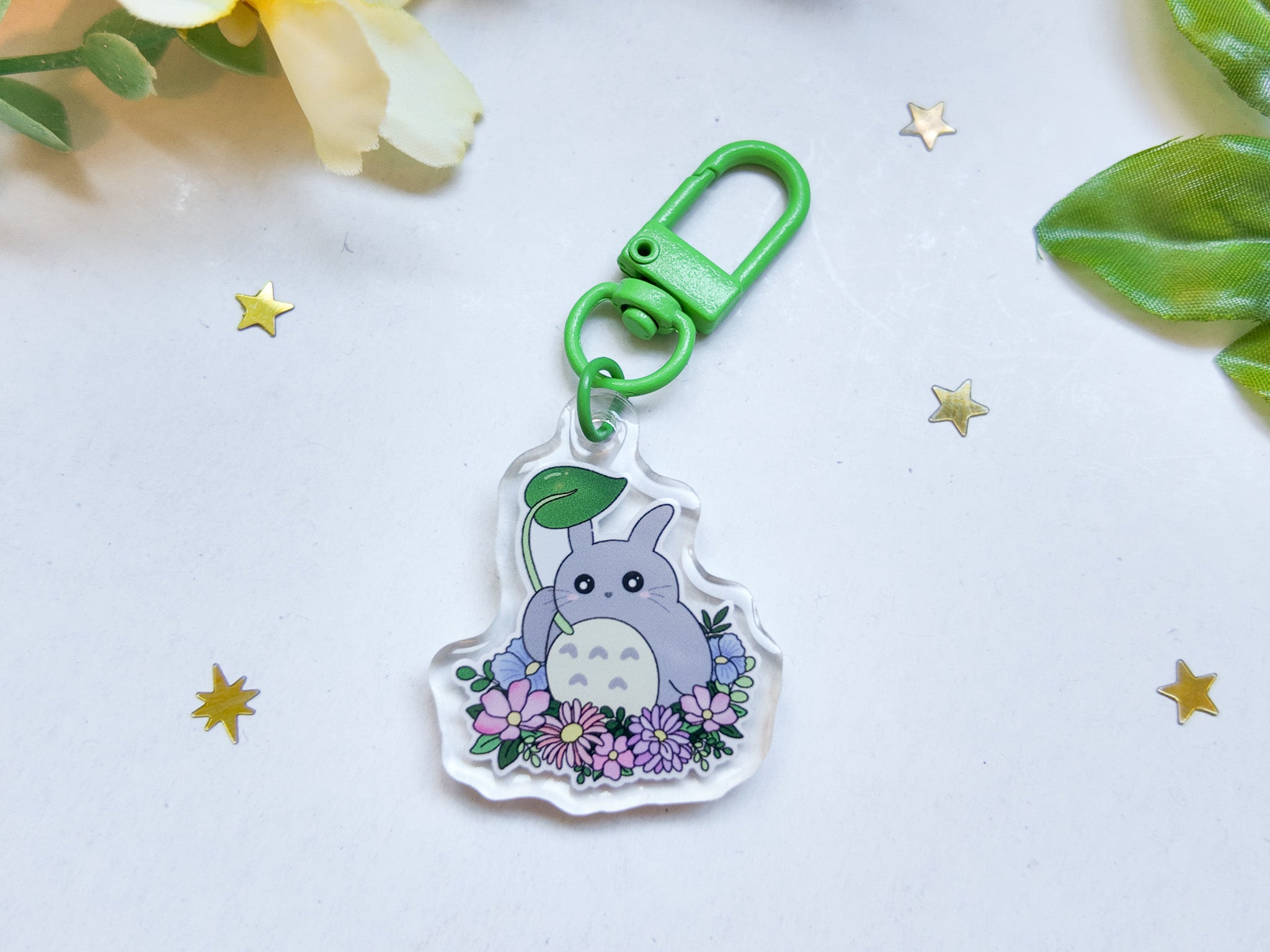 Totoro Flowers Key Charm