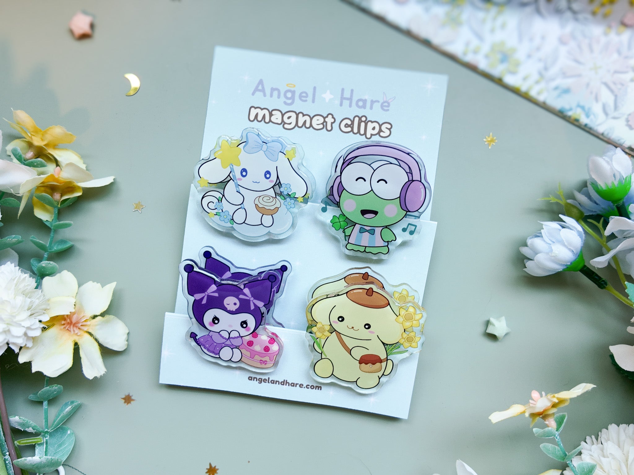 Pompompurin Daffodil Magnet Clip