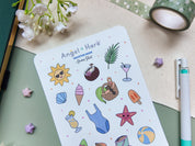 Vacation Mode Waterproof Sticker Sheet