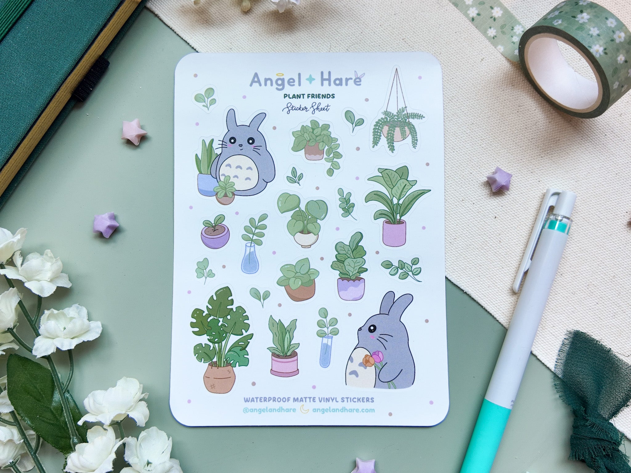 Plant Friends Waterproof Sticker Sheet