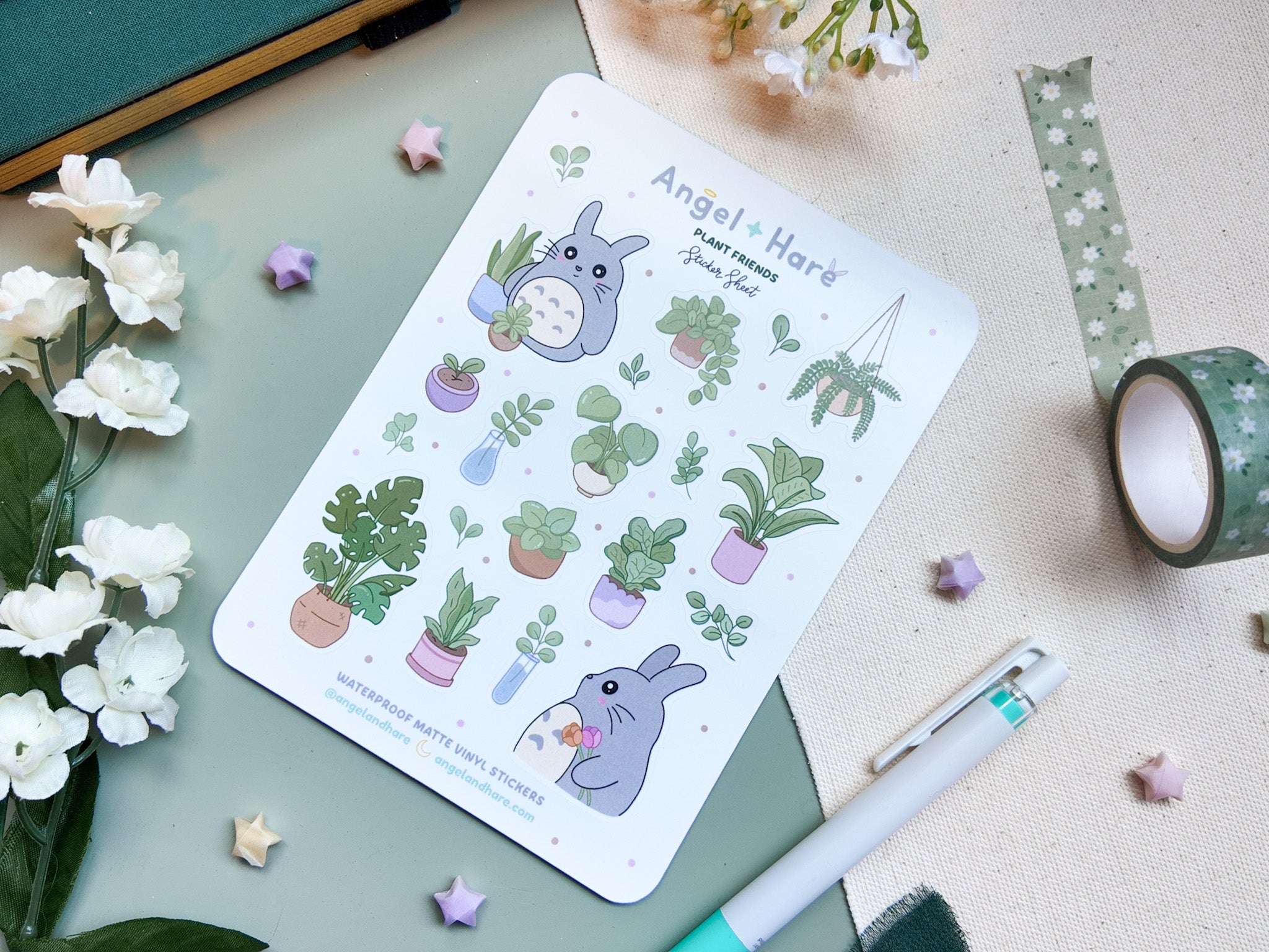 Plant Friends Waterproof Sticker Sheet