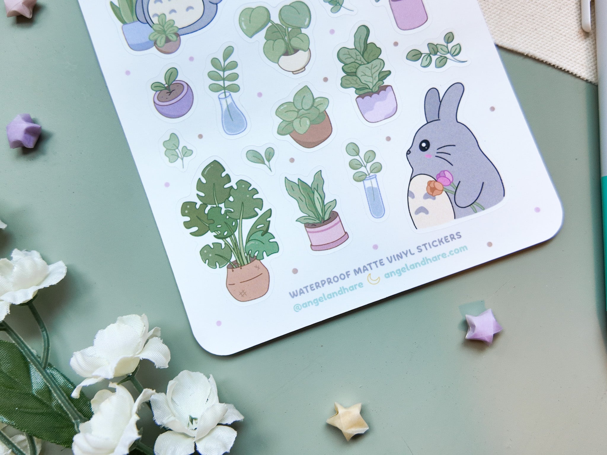 Plant Friends Waterproof Sticker Sheet