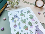 Plant Friends Waterproof Sticker Sheet