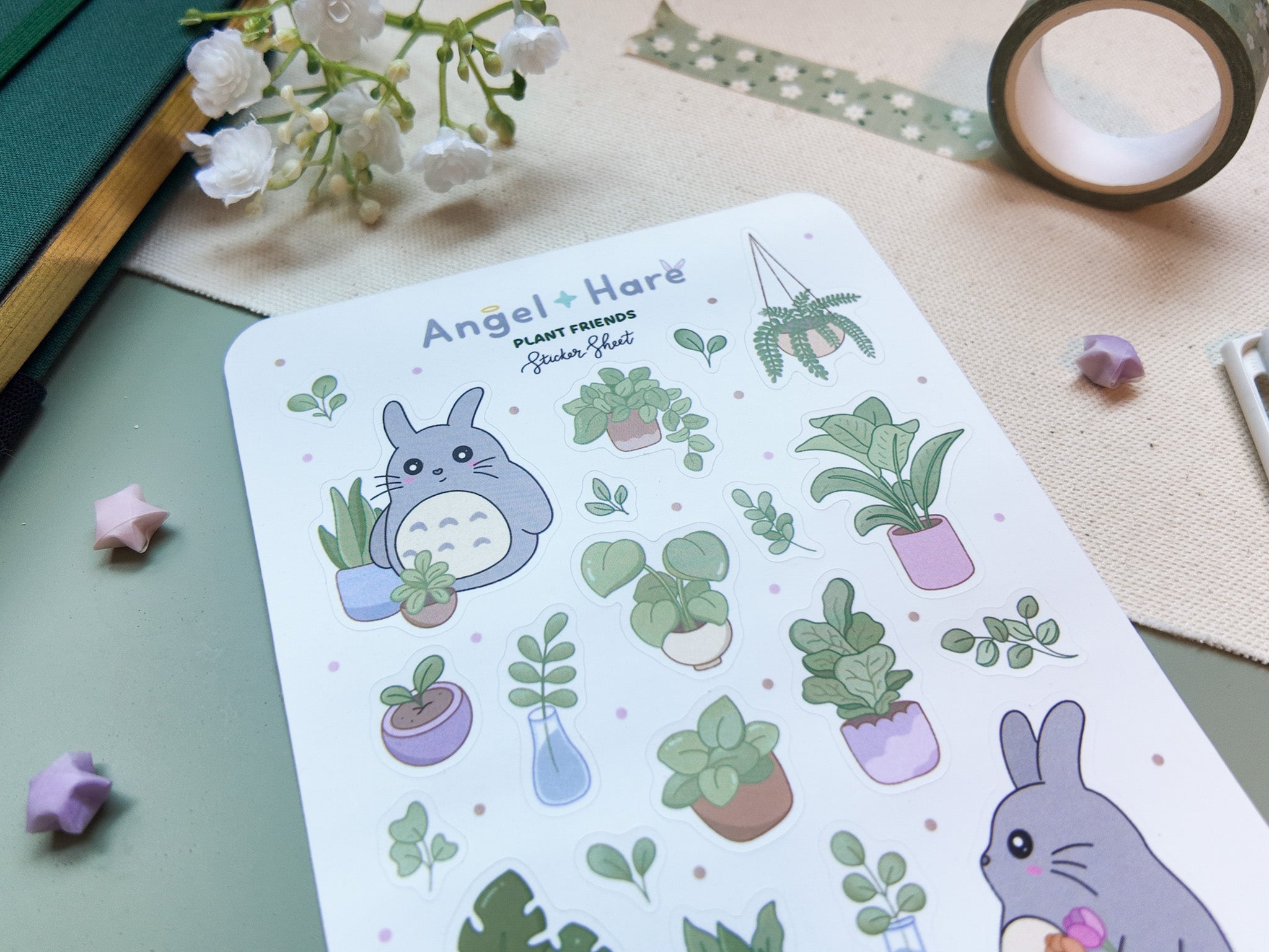 Plant Friends Waterproof Sticker Sheet