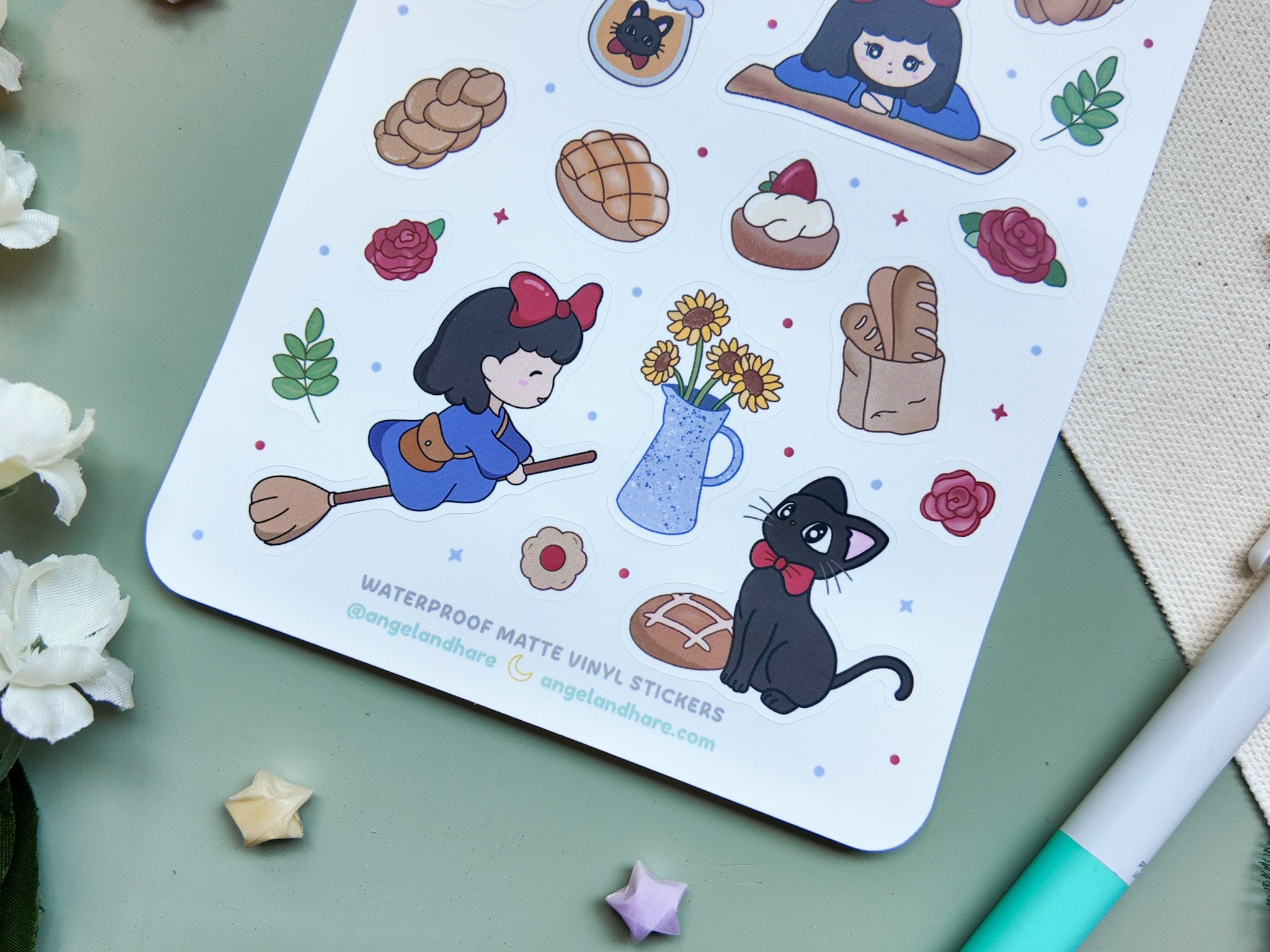 Bakery Delivery Waterproof Sticker Sheet