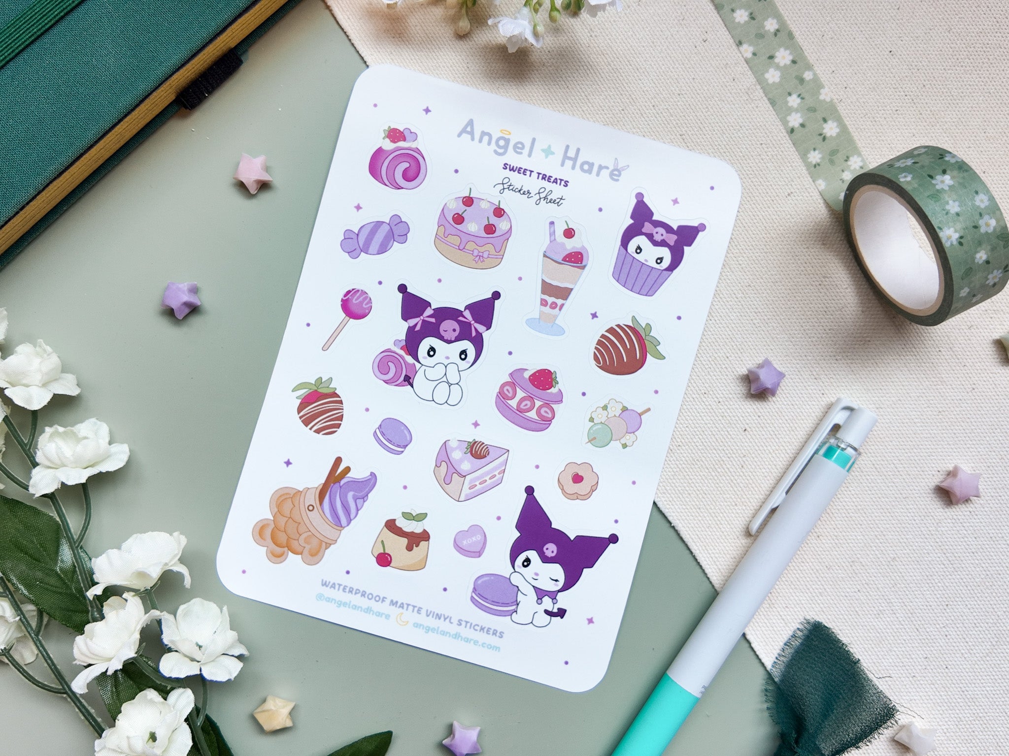 Sweet Treats Waterproof Sticker Sheet