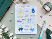 Space Roll Waterproof Sticker Sheet