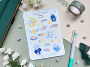 Space Roll Waterproof Sticker Sheet