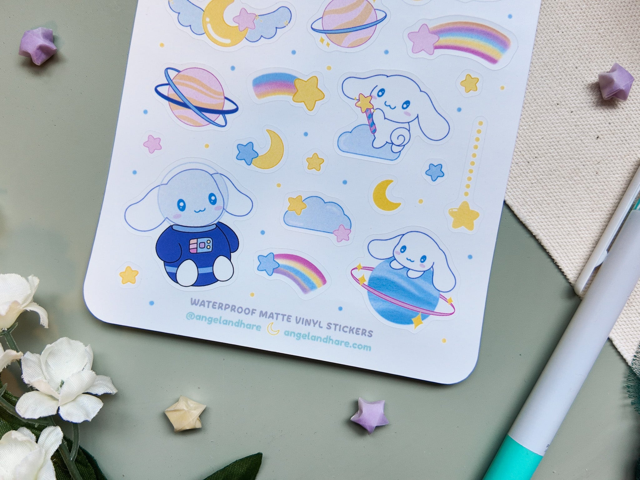 Space Roll Waterproof Sticker Sheet