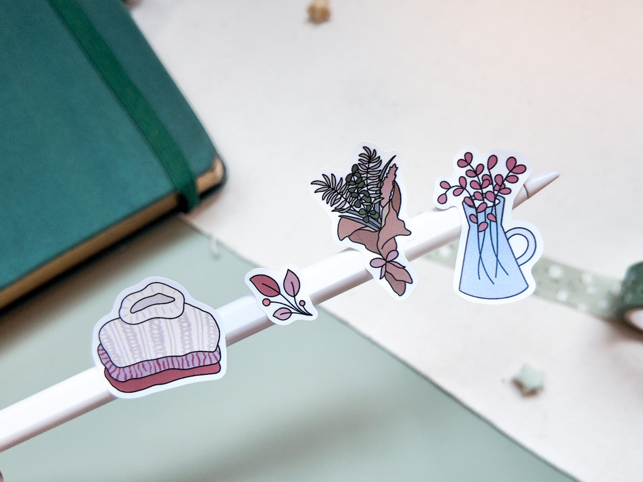 Cozy Time Waterproof Sticker Sheet