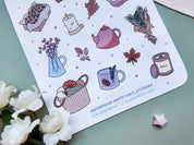 Cozy Time Waterproof Sticker Sheet