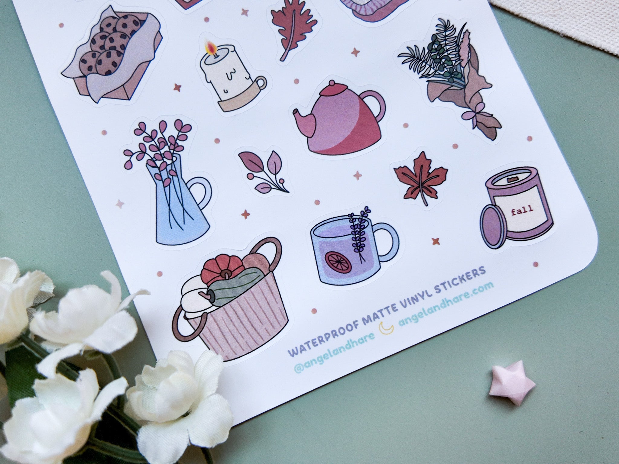 Cozy Time Waterproof Sticker Sheet