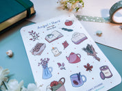 Cozy Time Waterproof Sticker Sheet