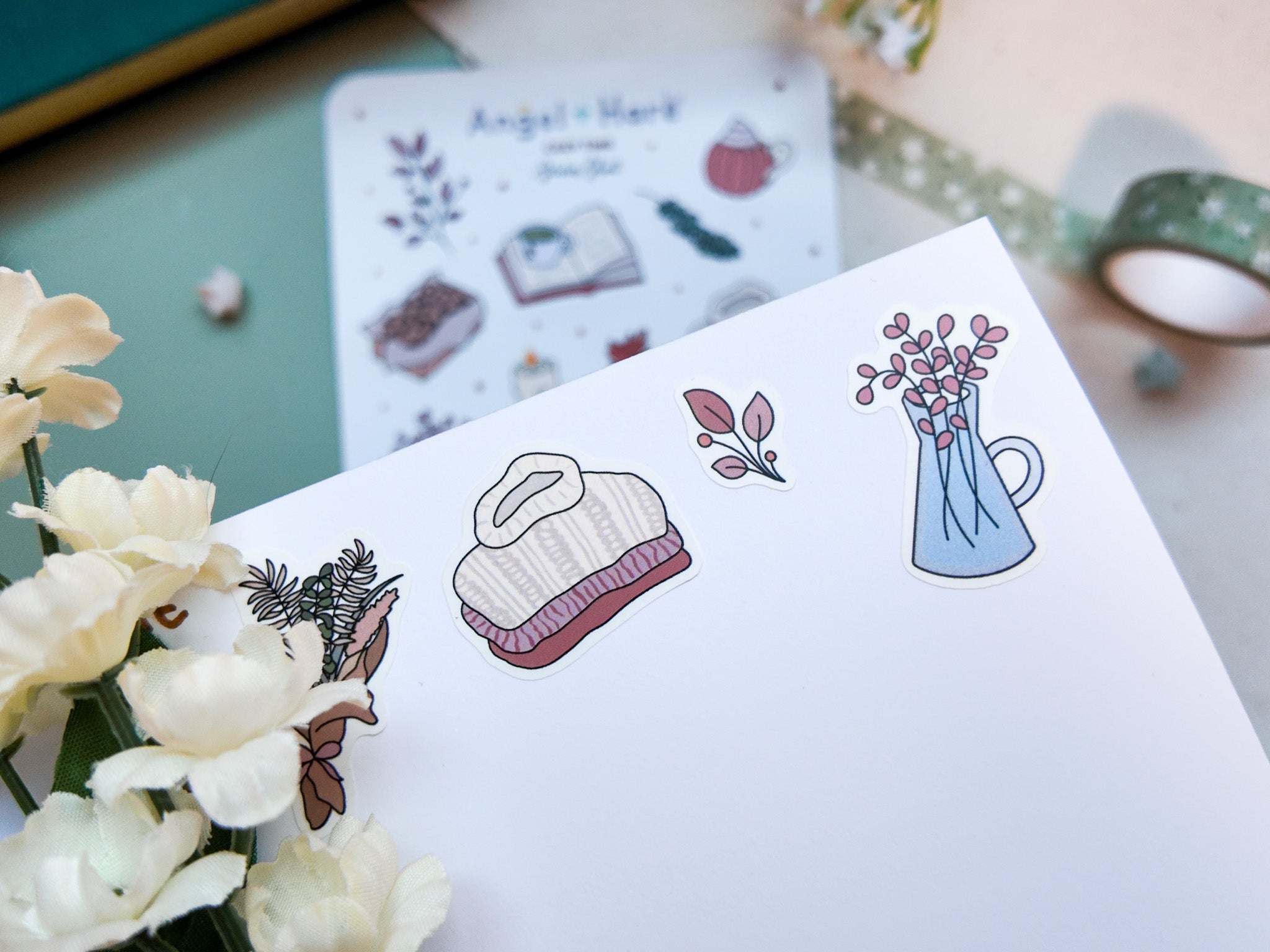 Cozy Time Waterproof Sticker Sheet