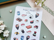 Sushi Waterproof Sticker Sheet