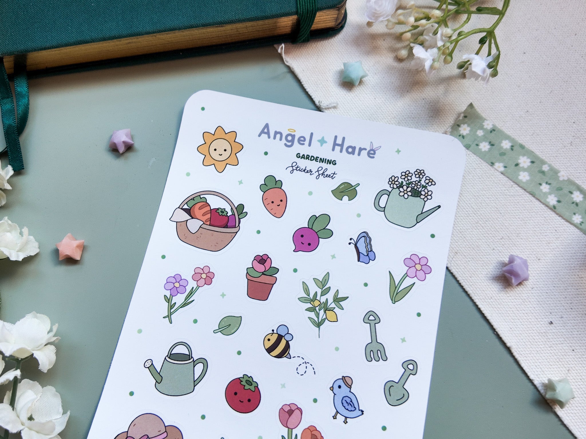 Gardening Waterproof Sticker Sheet
