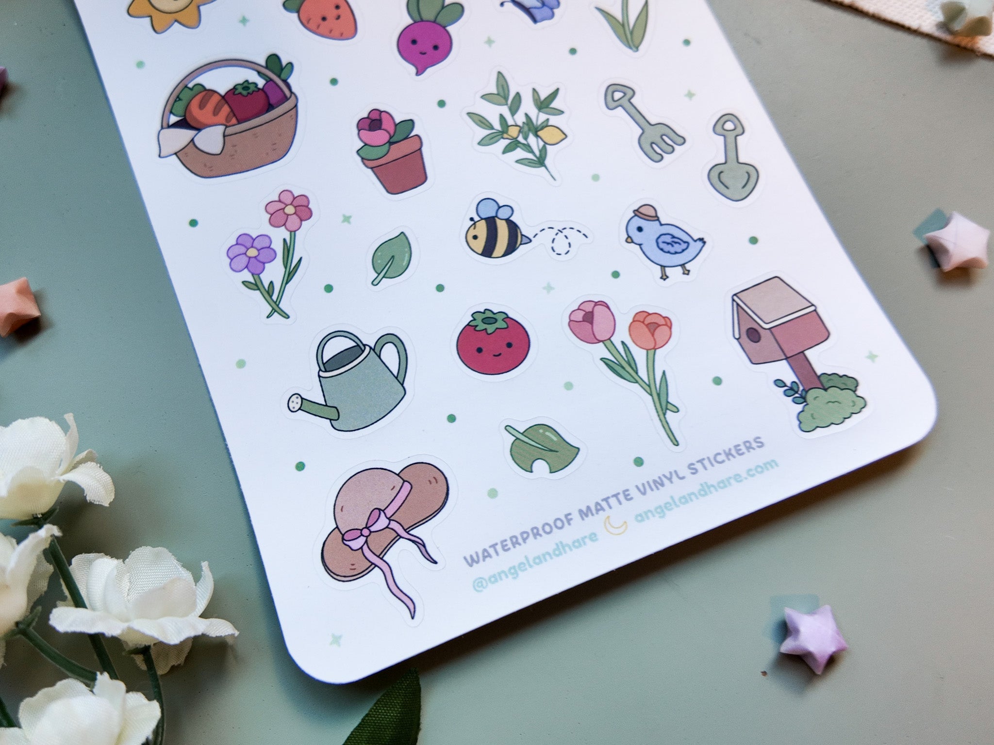 Gardening Waterproof Sticker Sheet