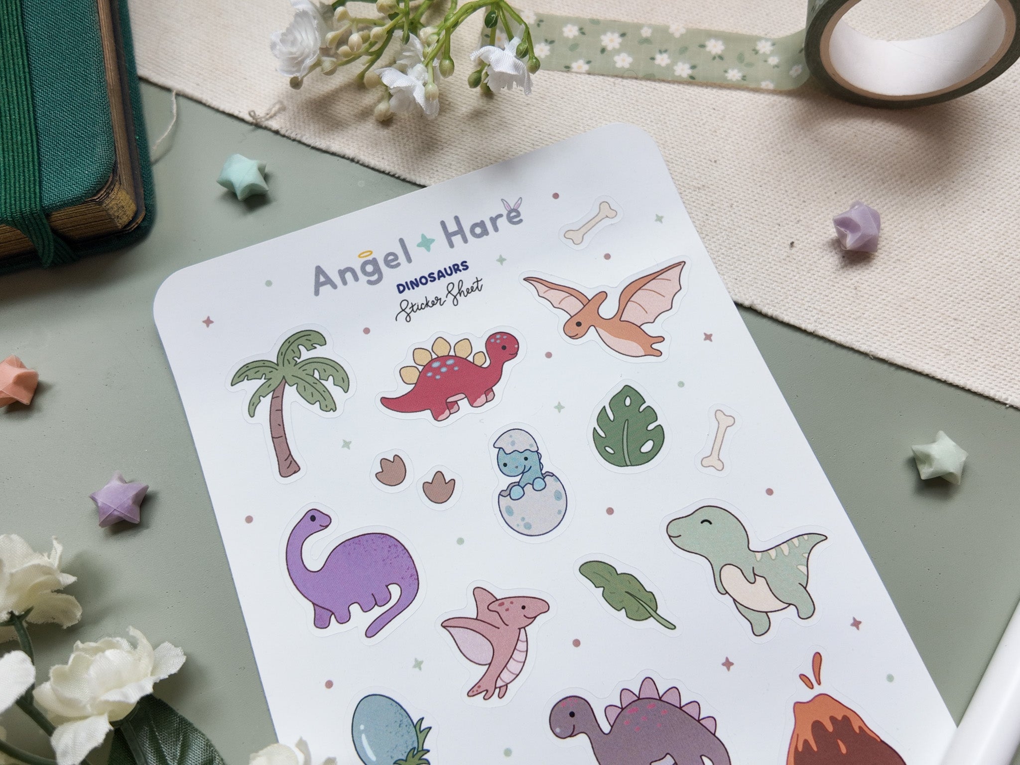 Dino Waterproof Sticker Sheet